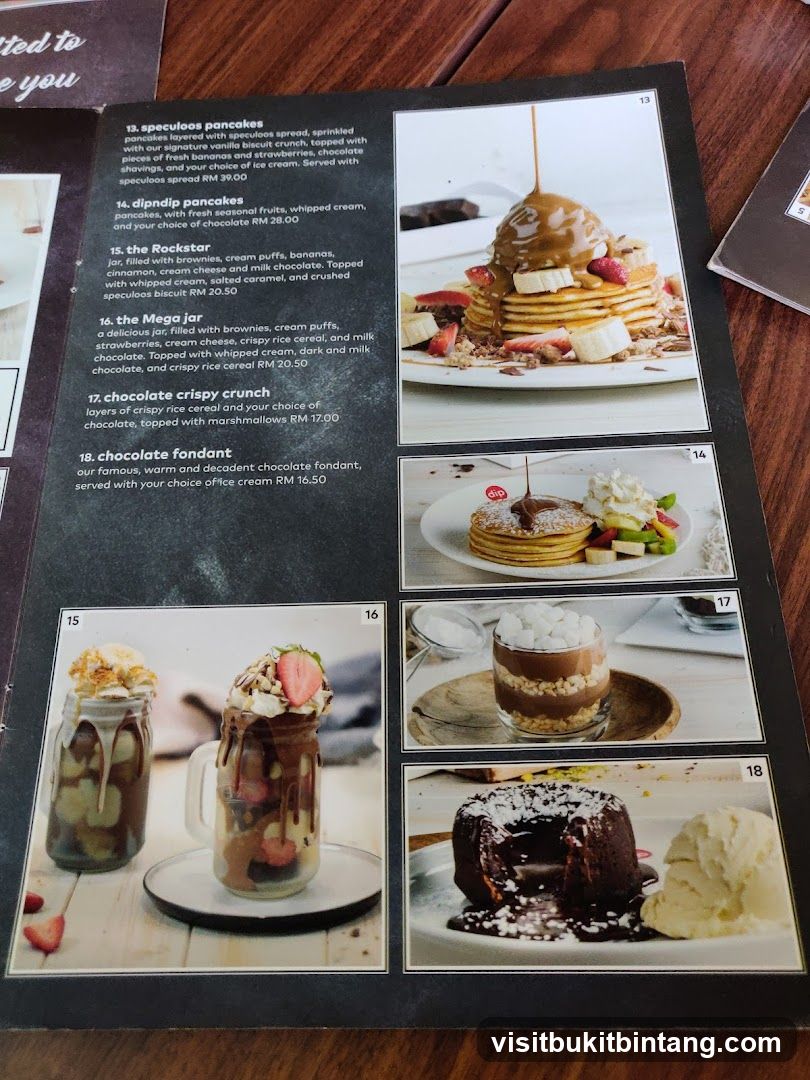Desserts Menu