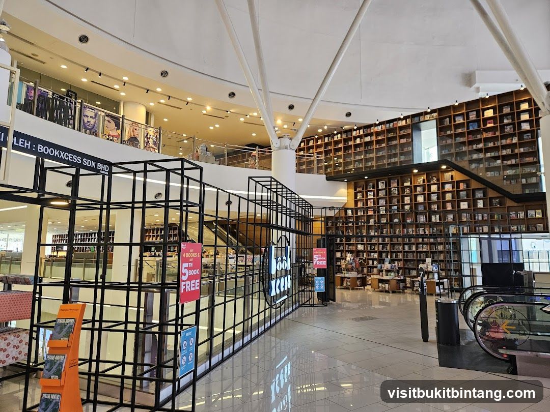 Interior of a large bookstore