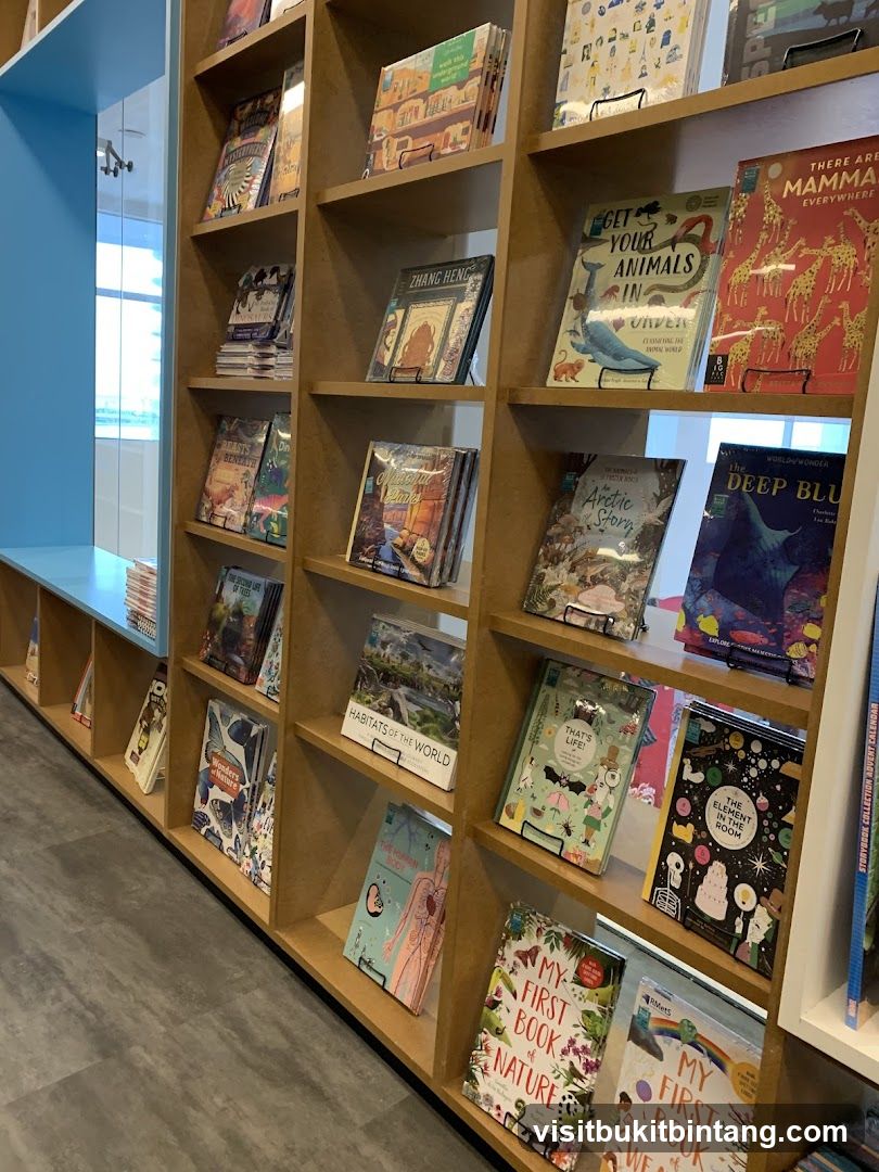 Bookshelves with children's books
