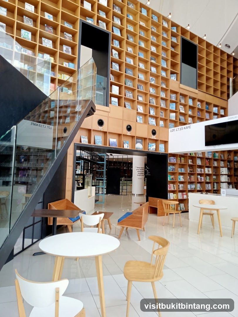 Modern Bookstore Cafe Interior