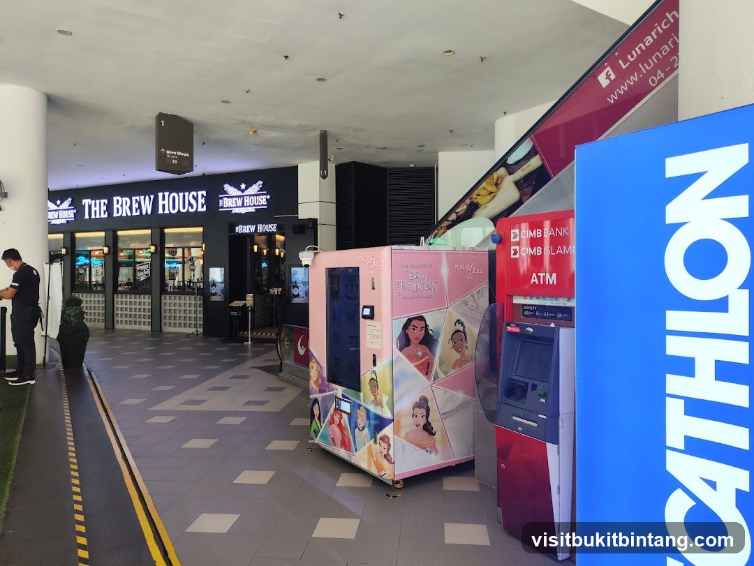 Brew House Entrance with ATM and Vending Machine