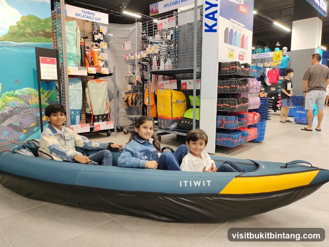 Children in a Kayak Display
