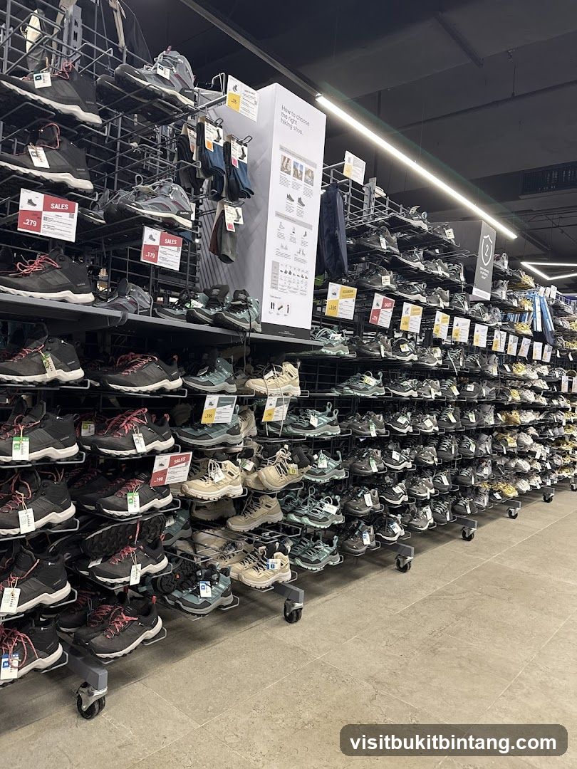 Hiking Shoes Display