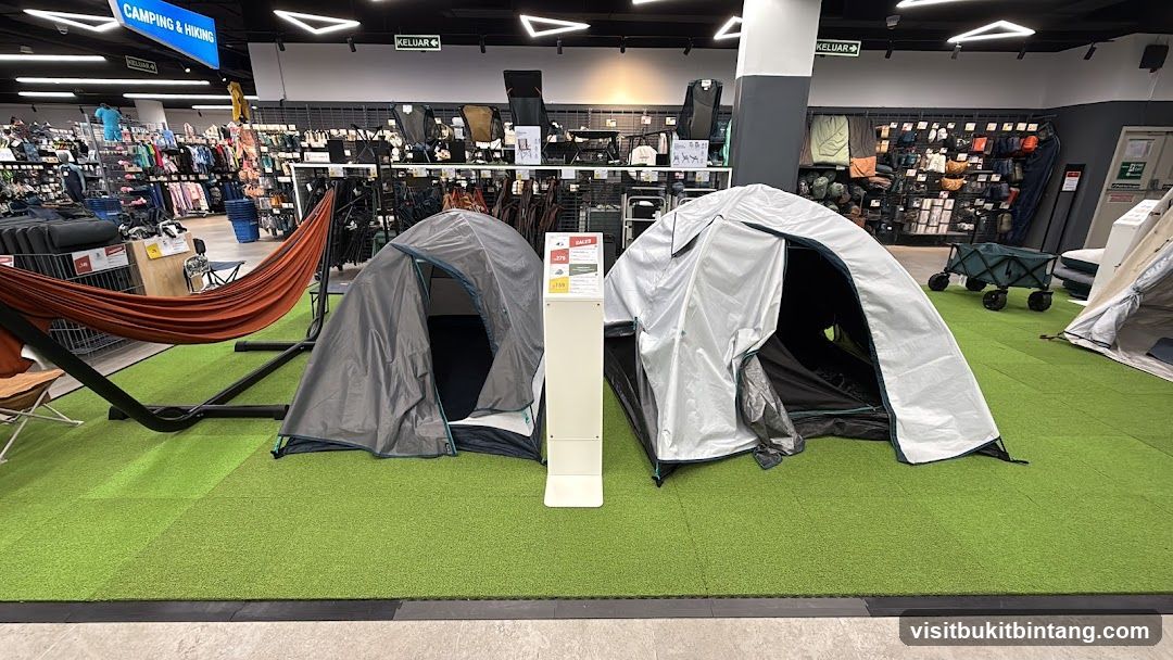 Camping and Hiking Gear Display