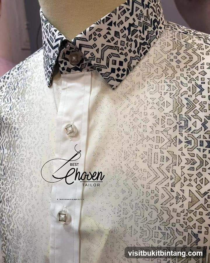 Tailored Shirt with Geometric Pattern