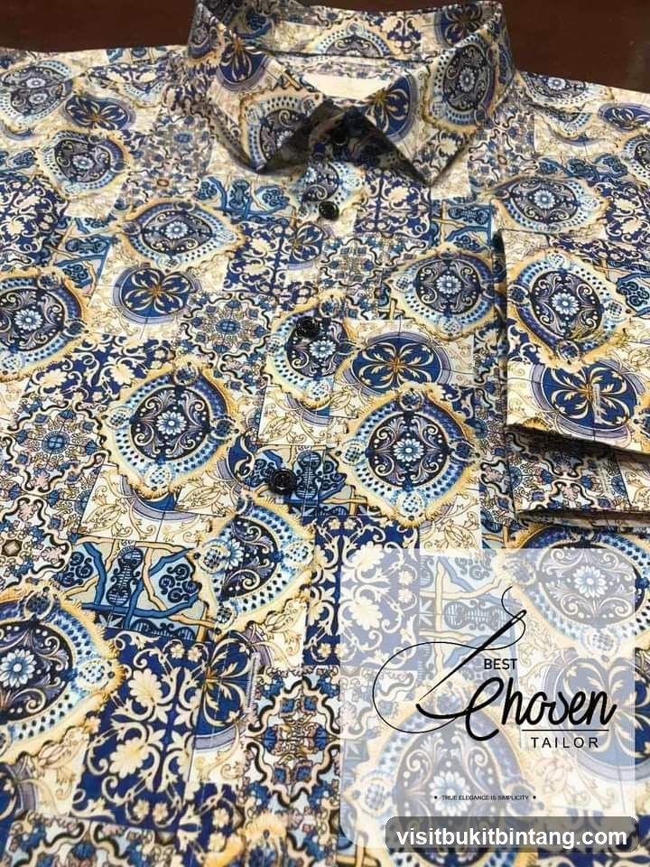 Tailored Shirt with Ornate Pattern
