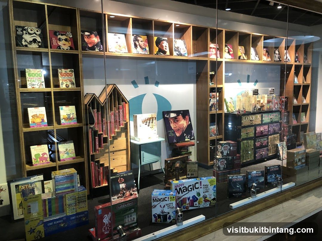 Display Window with Books and Games