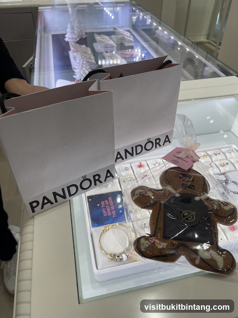 Pandora Shopping Bags and Gingerbread Cookie