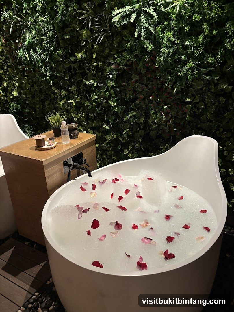 Bathtub with Rose Petals