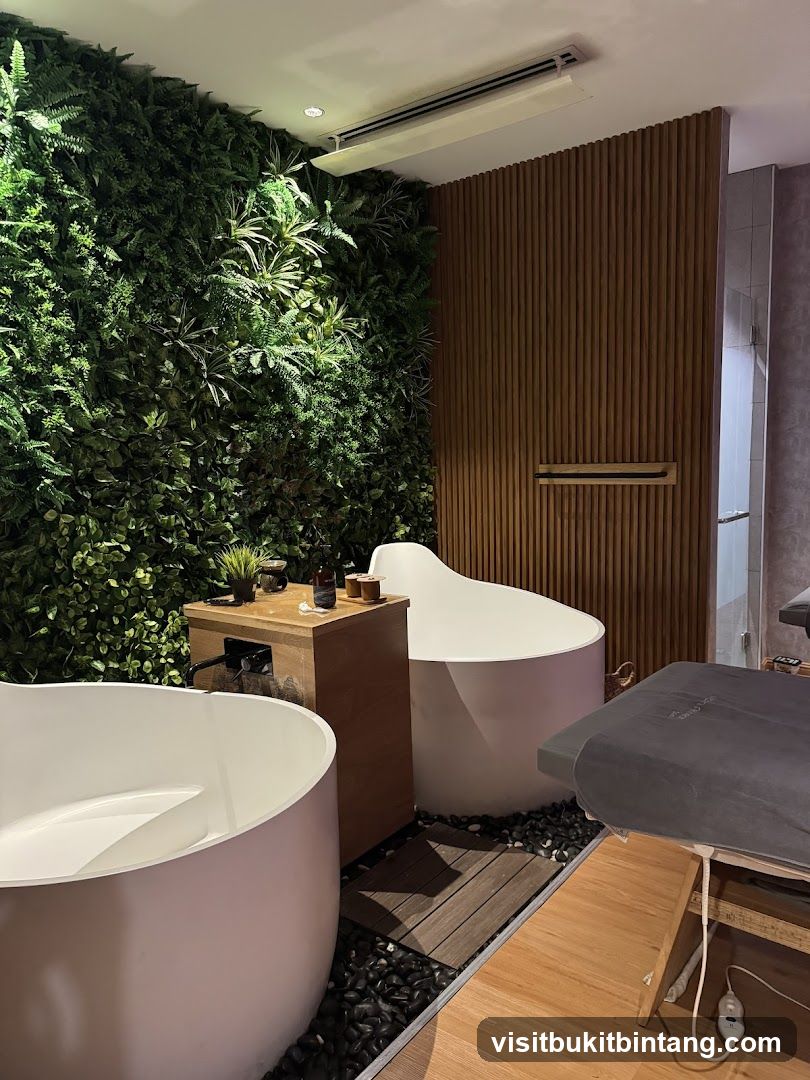 Spa Room with Bathtubs and Massage Table