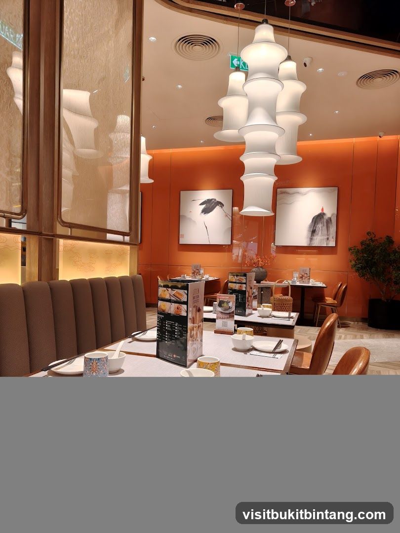 Restaurant Interior with Tables and Artwork