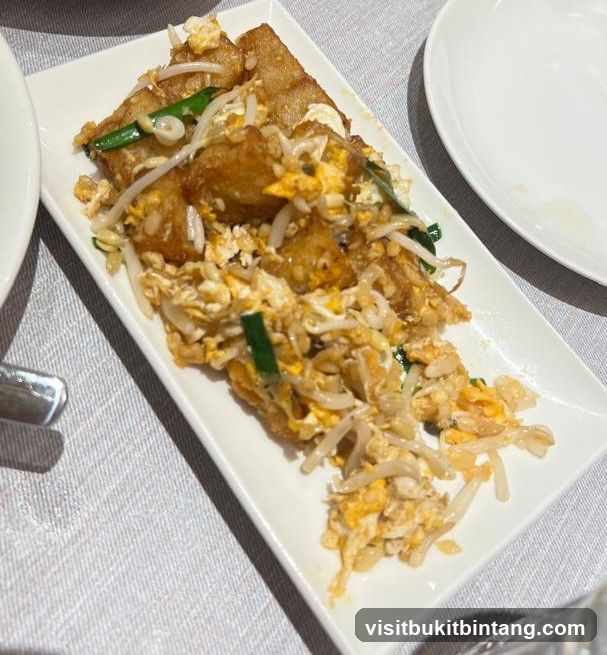 Fried Turnip Cake with Egg and Bean Sprouts