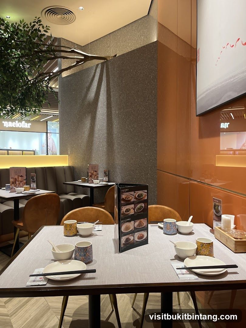 Restaurant Interior with Table Settings