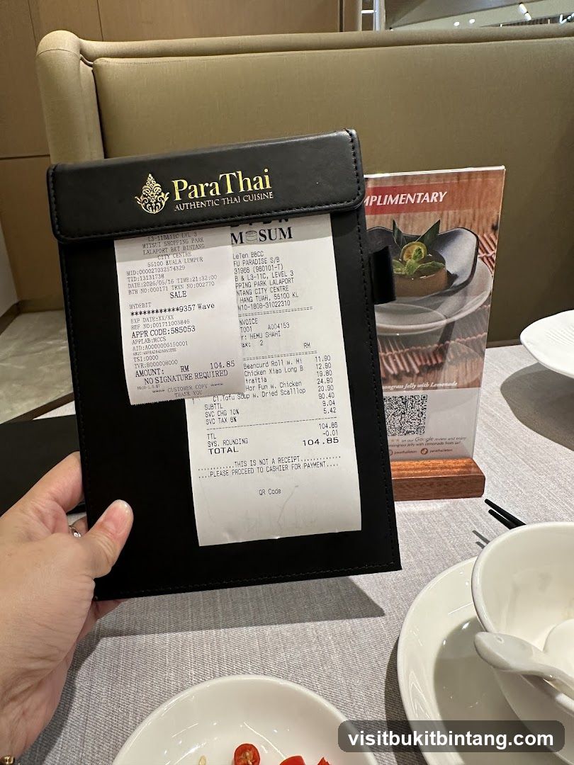 Restaurant Receipt