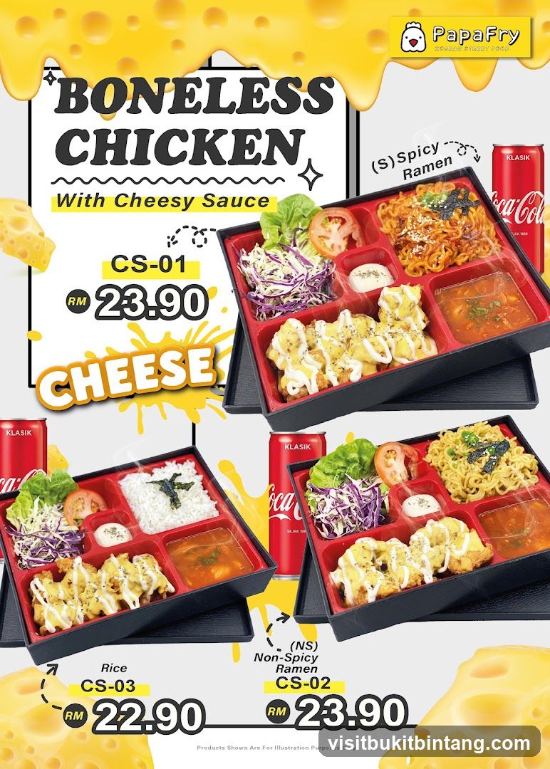PapaFry Boneless Chicken with Cheesy Sauce