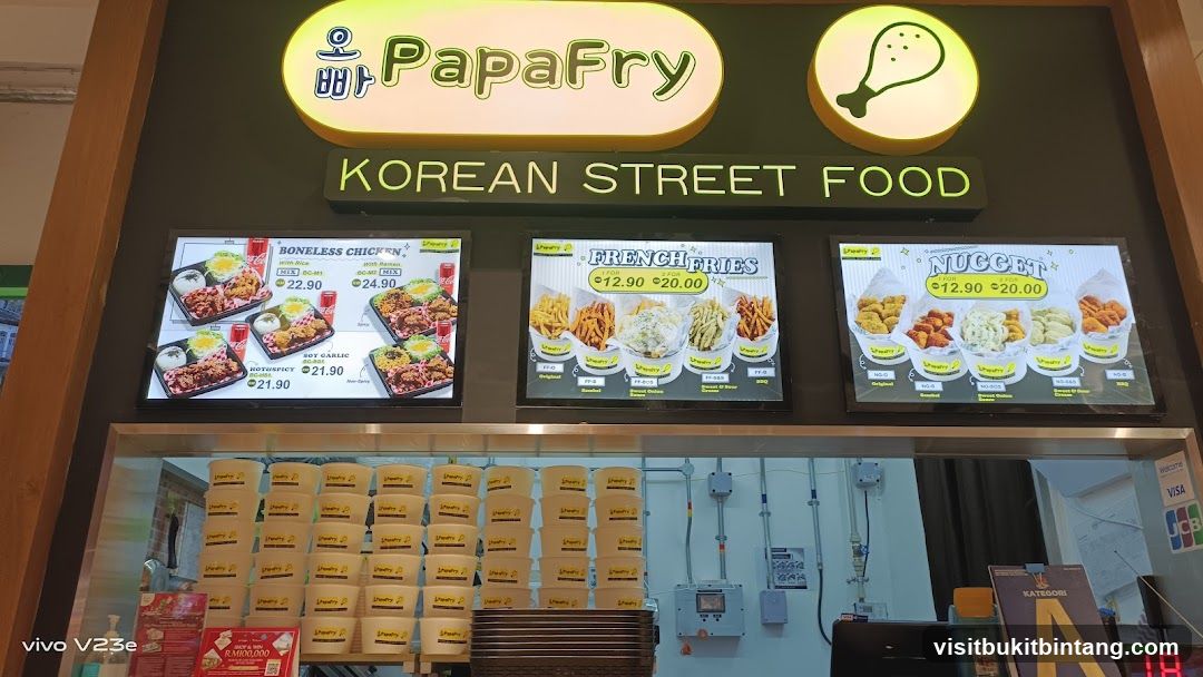 PapaFry Korean Street Food Menu