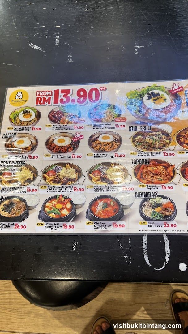 PapaFry Menu