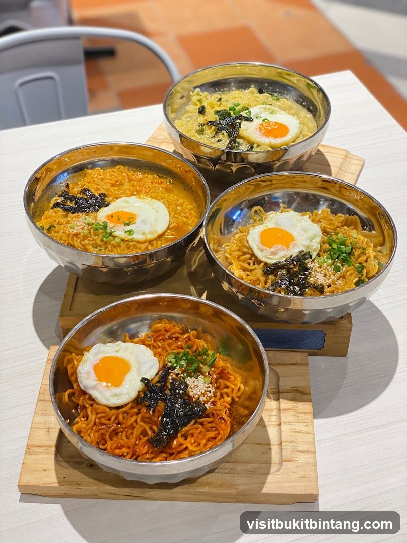 Four Bowls of Instant Noodles