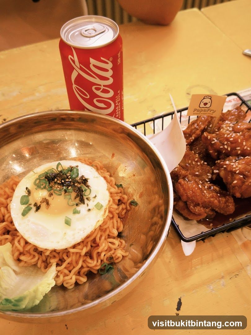 Noodles and Fried Chicken
