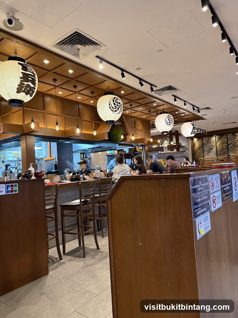 Restaurant Interior with Lanterns