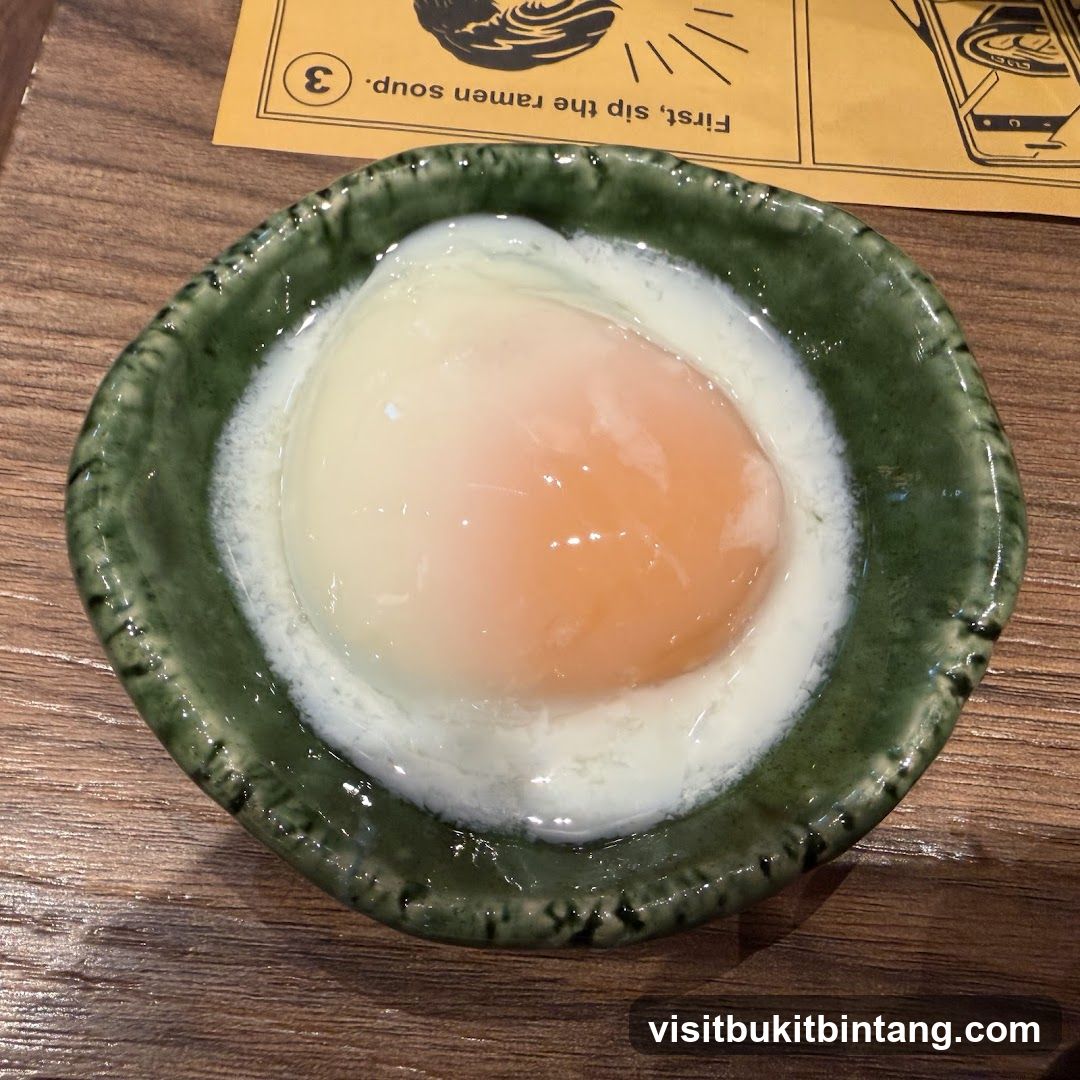 Poached Egg in Green Bowl