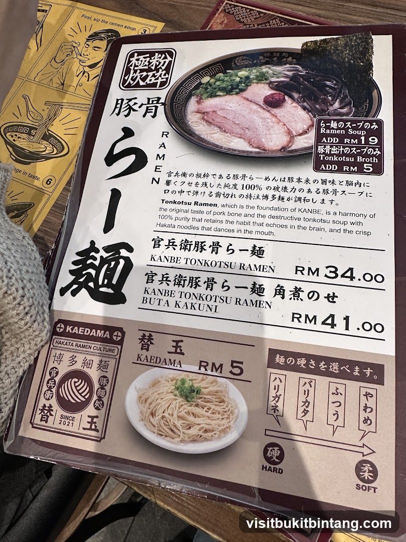 Ramen Menu