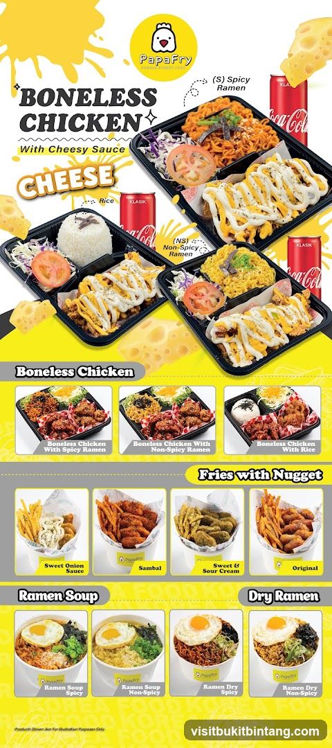 PapaFry Boneless Chicken Menu