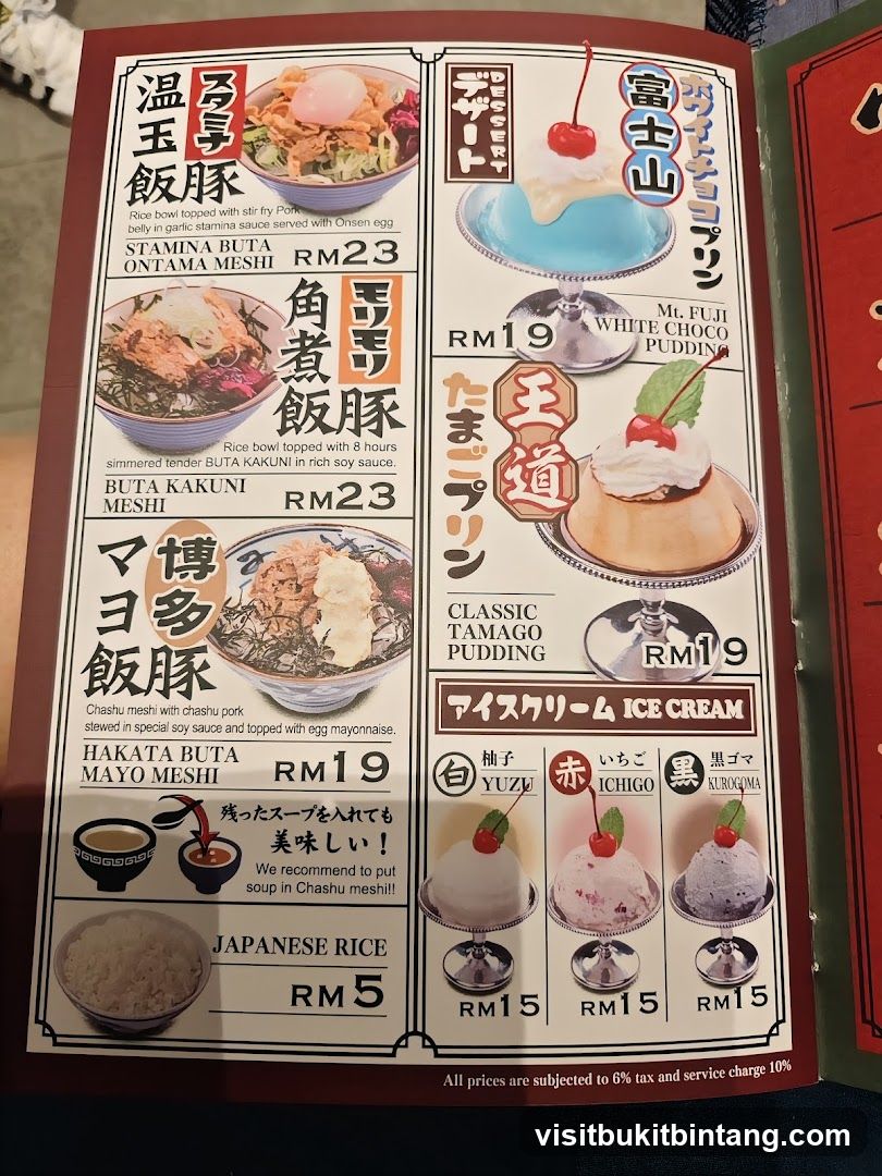 Japanese Menu