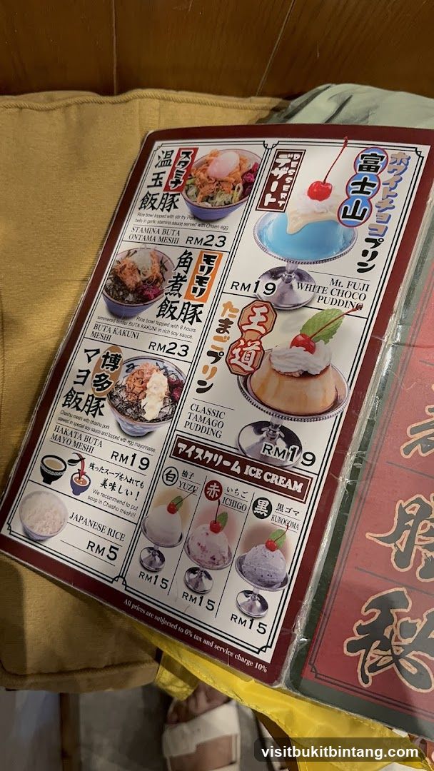 Japanese Food Menu