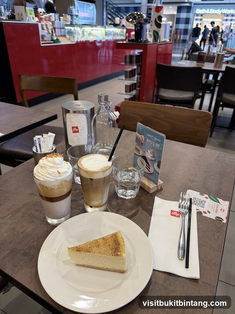 Dessert and Coffee at Illy Cafe
