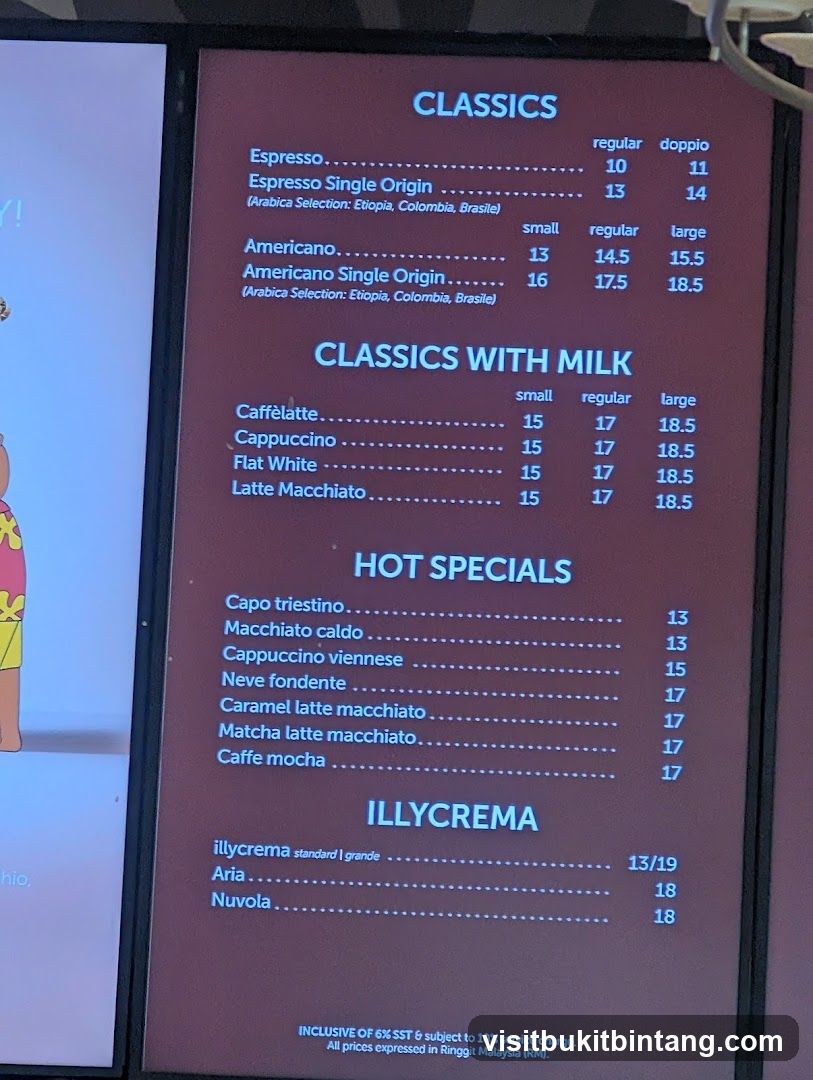 Coffee Menu