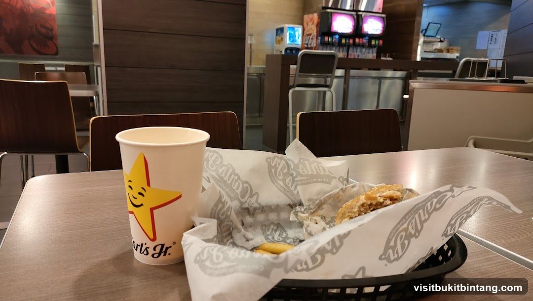 Burger and Drink at a Restaurant