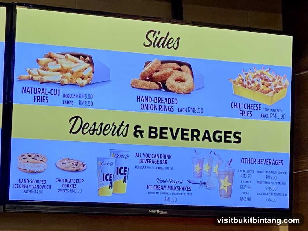 Sides, Desserts & Beverages Menu