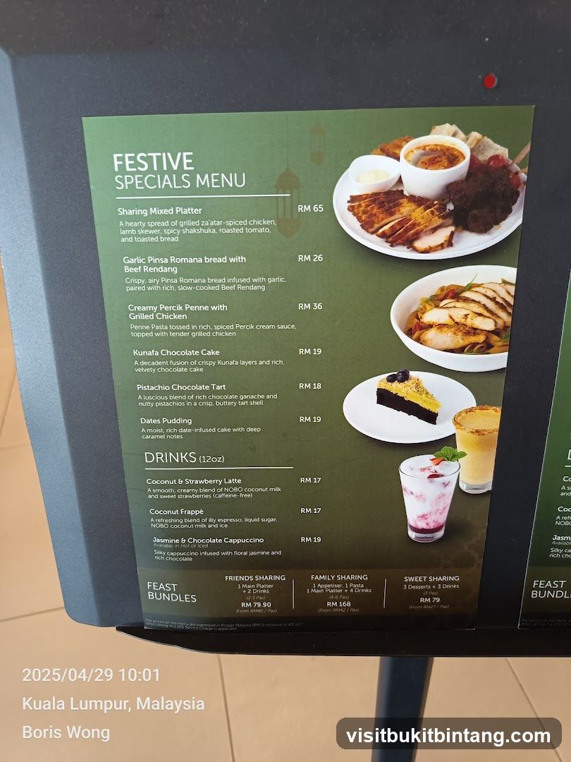 FESTIVE SPECIALS MENU