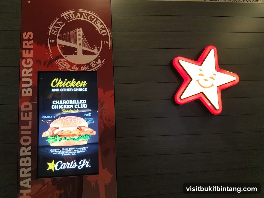 Carl's Jr. Menu Display