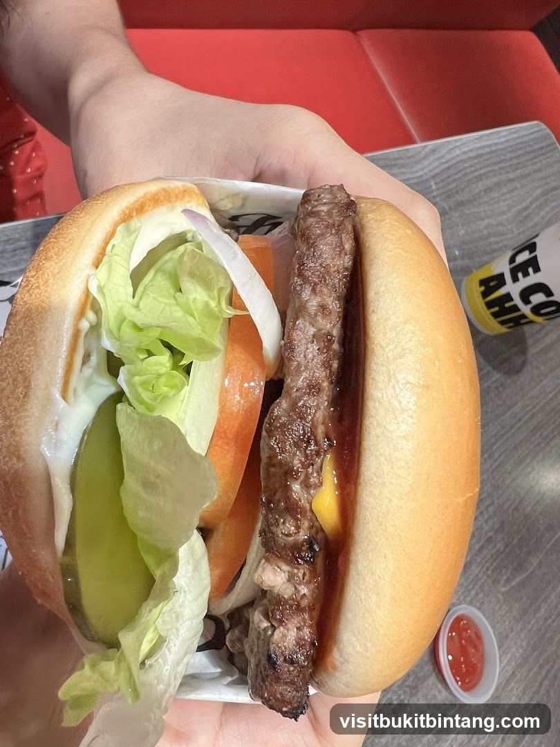 Burger with toppings