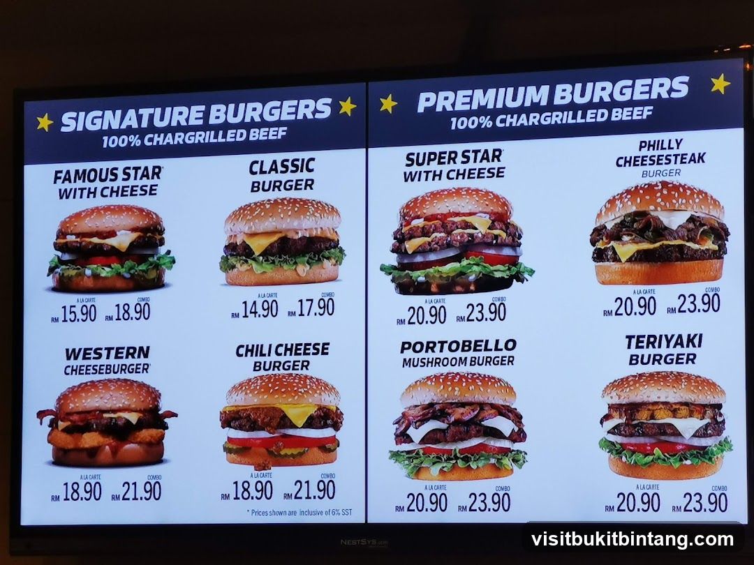Burgers Menu