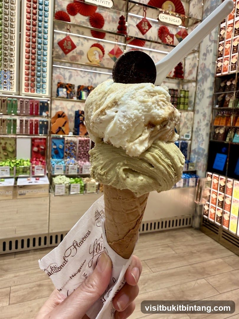 Ice Cream Cone with Chocolate Cookie