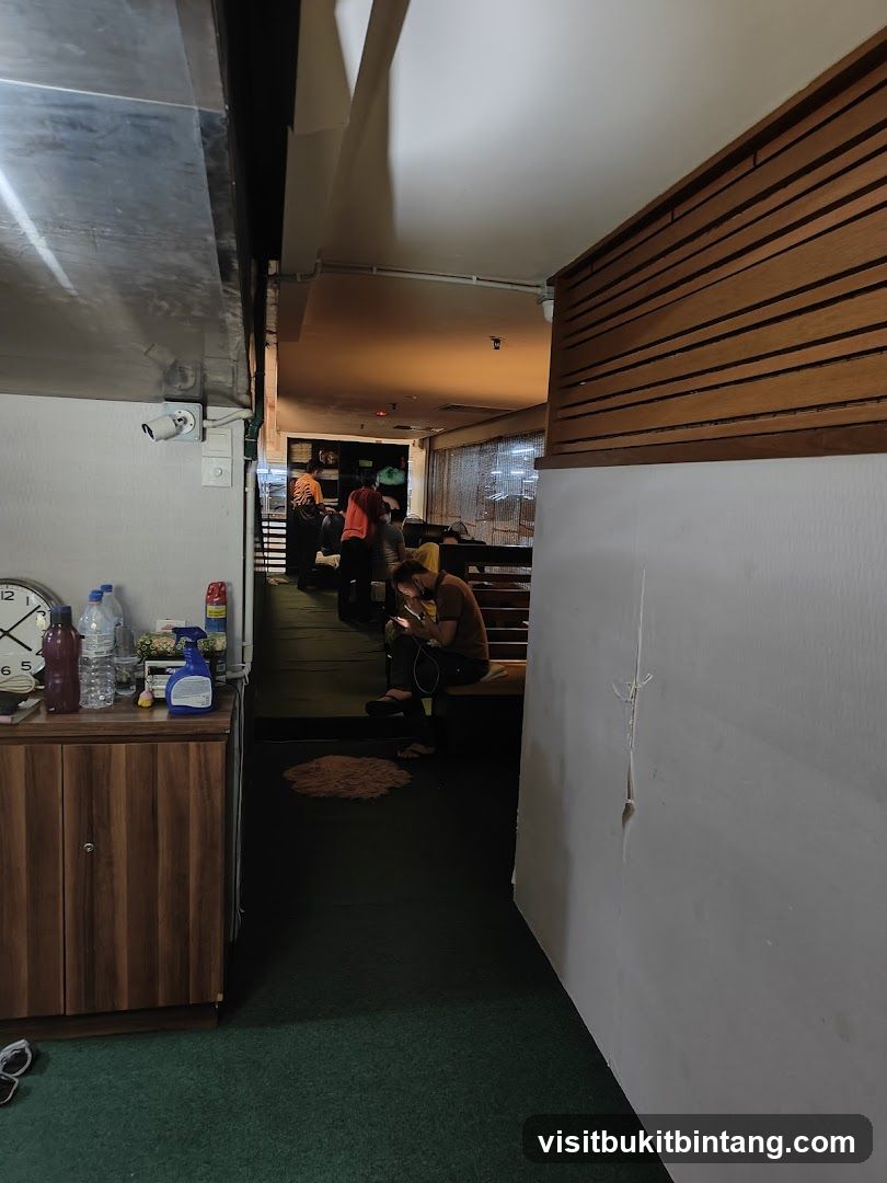 Interior of a dimly lit establishment