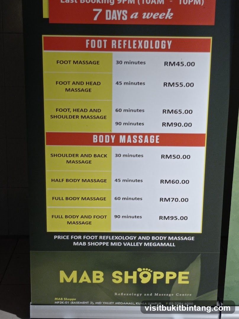 MAB SHOPPE Reflexology and Massage Centre