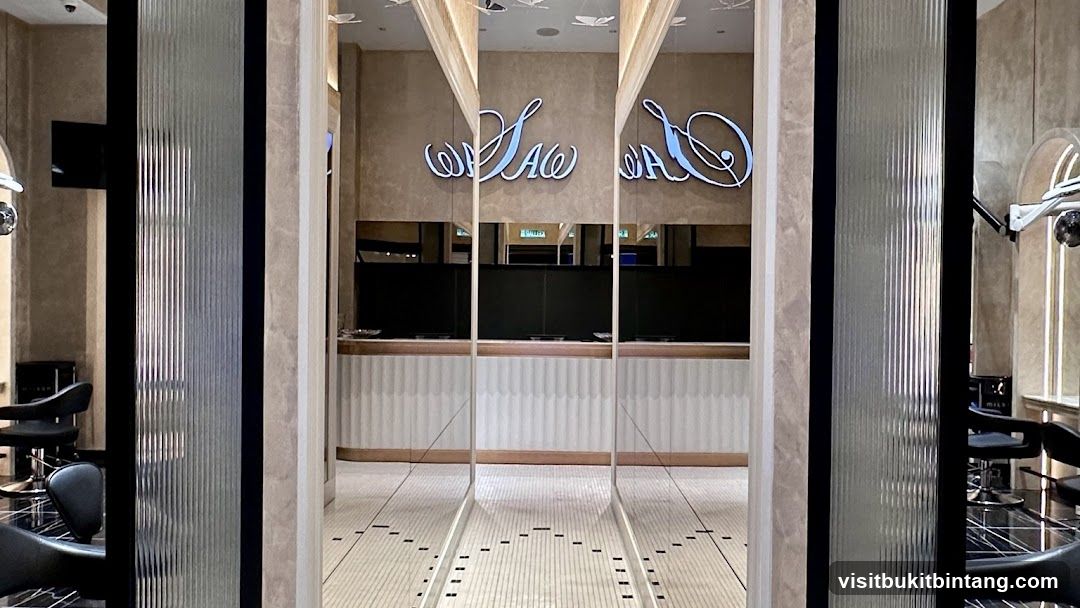Salon Interior with Signage