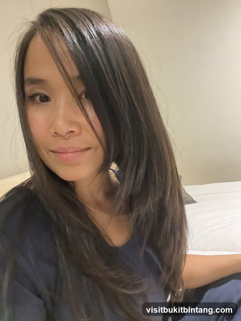 Woman with long dark hair