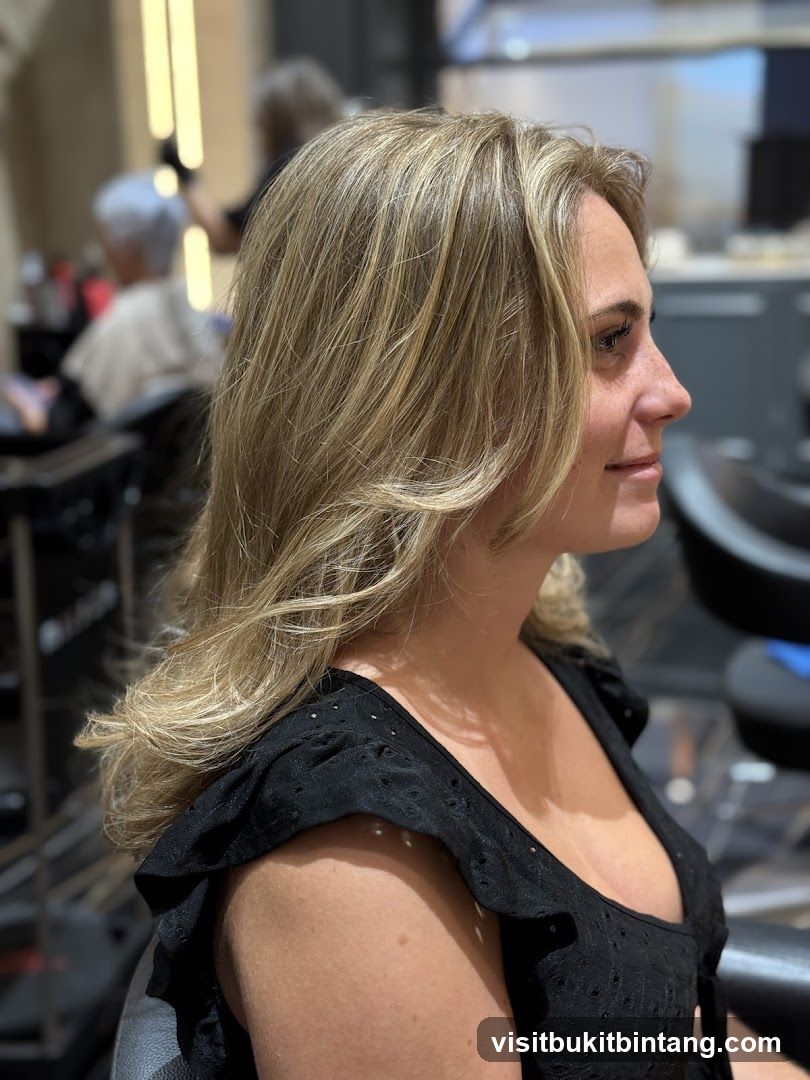 Woman with Blonde Hair in Salon