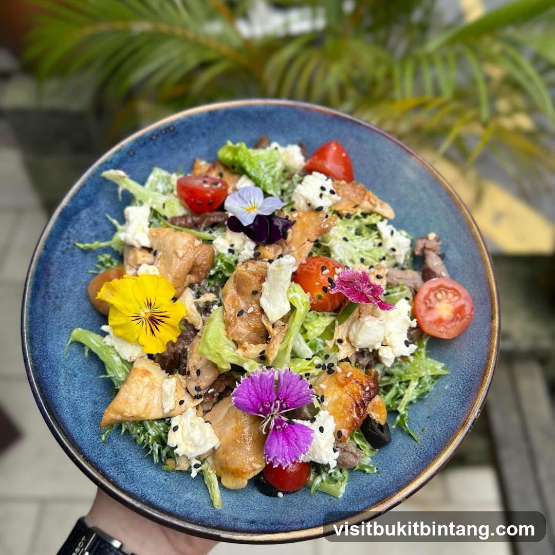 Chicken Salad with Edible Flowers