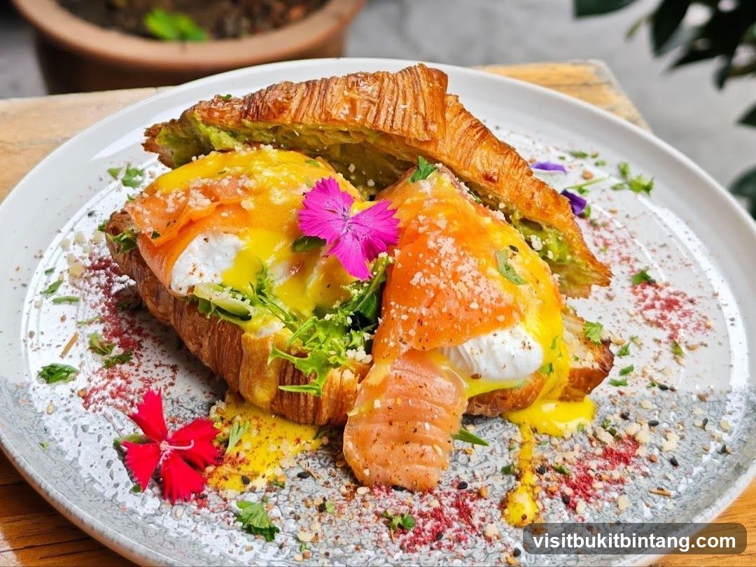 Croissant Benedict with Smoked Salmon