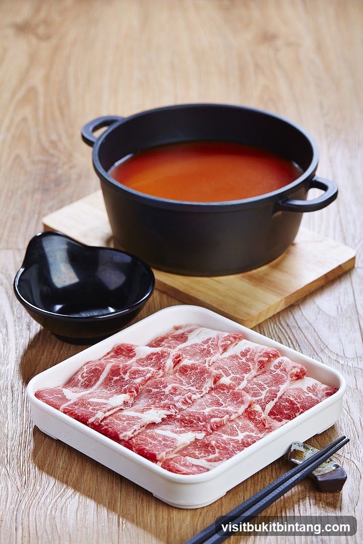 Thinly Sliced Beef and Hot Pot Broth