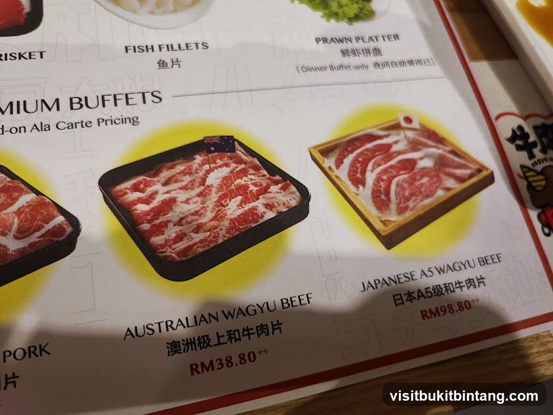Premium Buffets Ala Carte Pricing