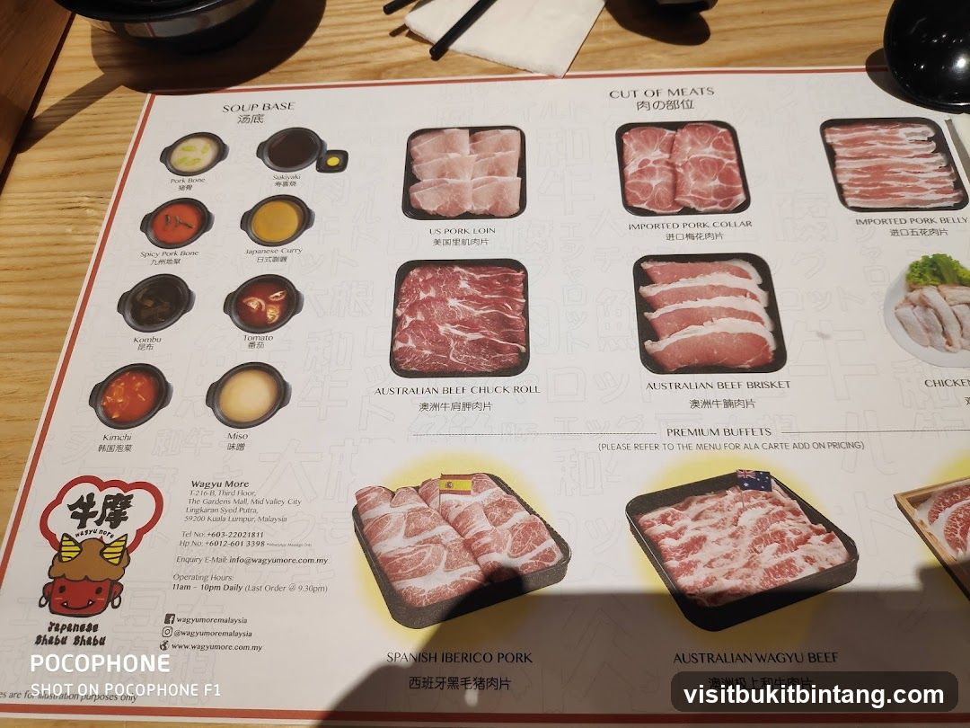 Wagyu More Menu