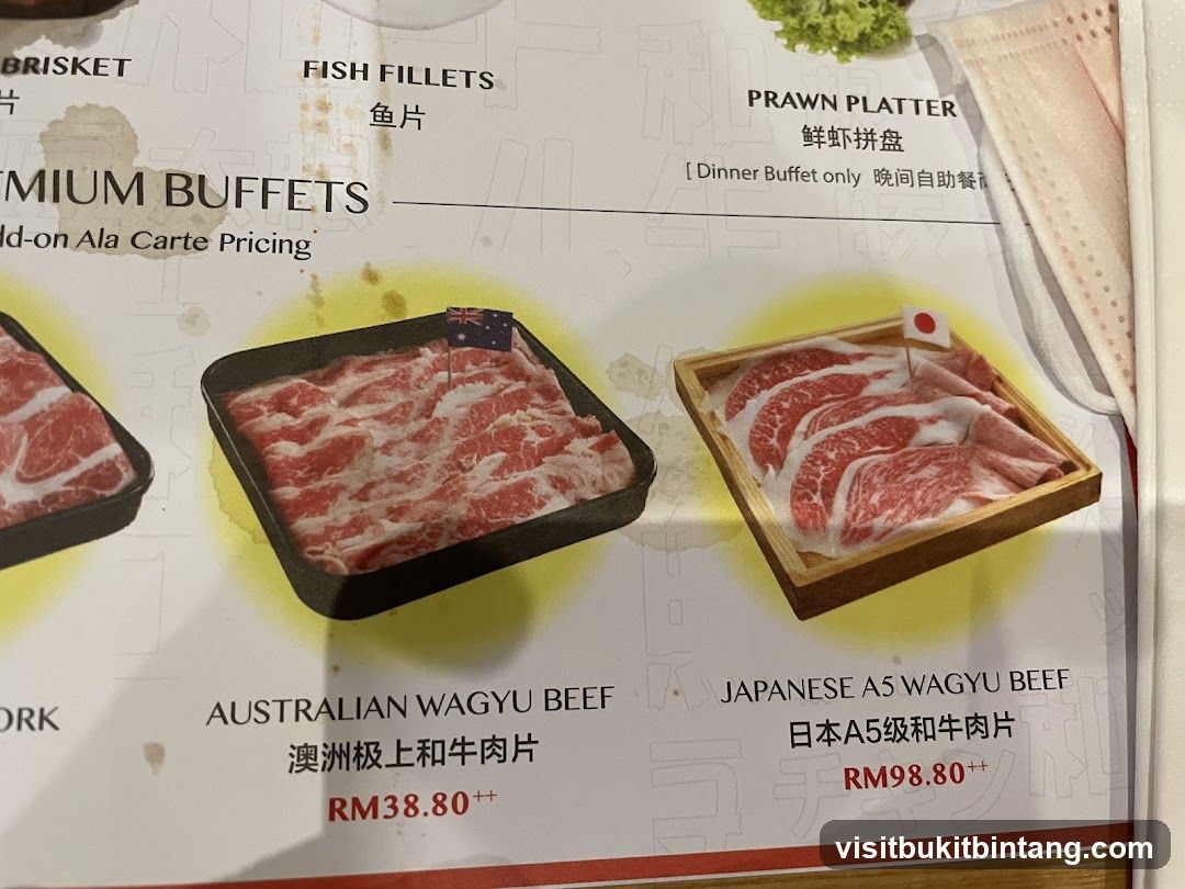 Premium Buffets Ala Carte Pricing