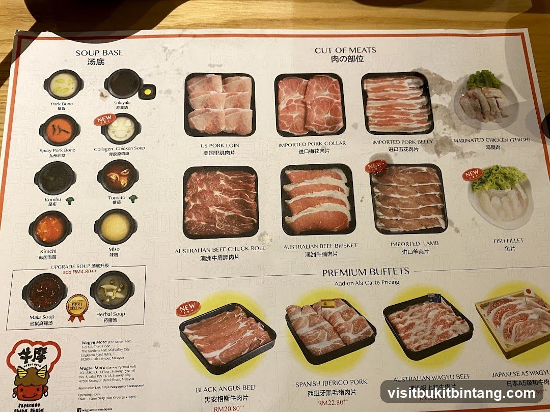Wagyu More Menu